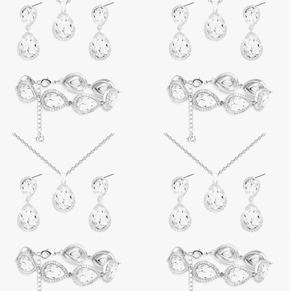 Will You be My Bridesmaid Jewelry Set for Wedding of 4 6 8, Silver Gold Rose Gol - Picture 1 of 7